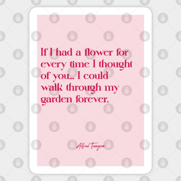 Best love quotes - Alfred Tennyson Sticker by Labonneepoque